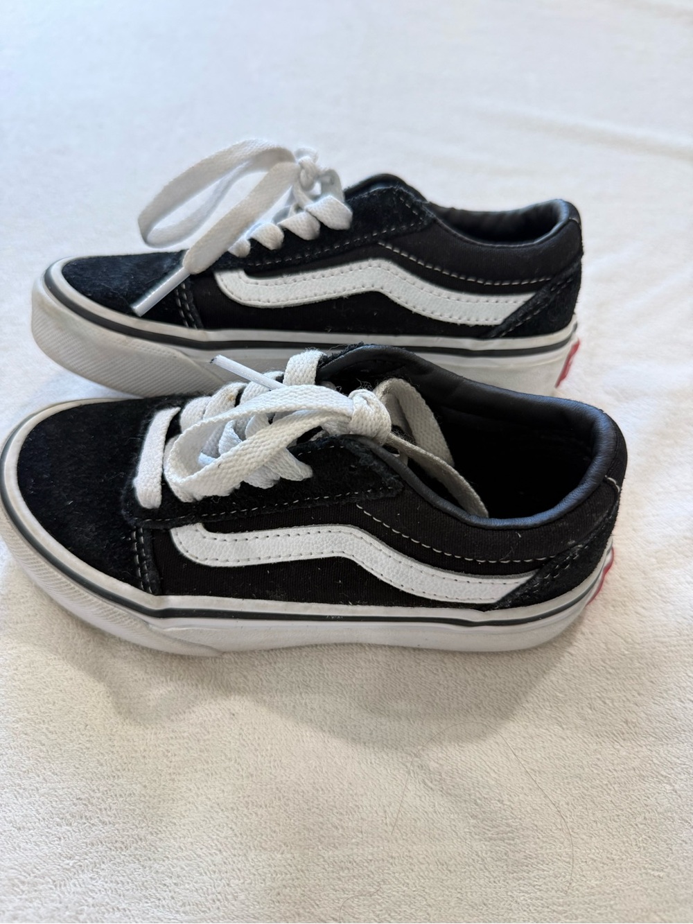Vans Kids Black and White Old School Low Top Sneakers